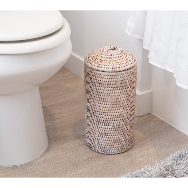 Raquel Rattan Double Free Standing Toilet Paper Holder & Reviews